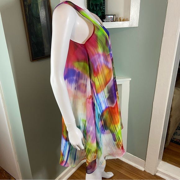 Askari MacKenzie Lava mini tent trapeze Colorful Abstract Mini Dress XSmall - Picture 4 of 10